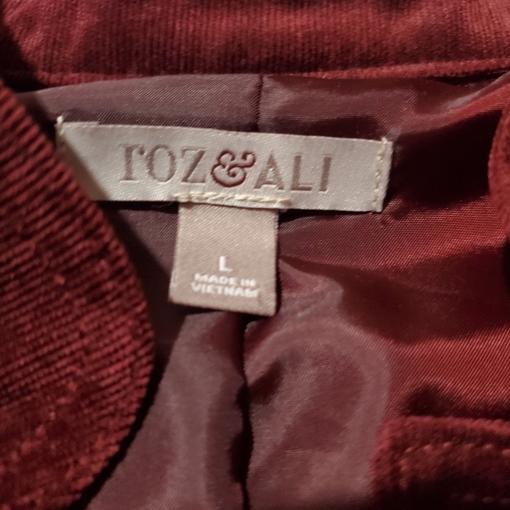 Super Cute Peplum Fall Brown Cordaroy Jacket Roz & Ali - Picture 5 of 8